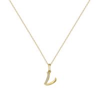 Copper 14K Gold Plated Simple Style Classic Style Plating Letter Pendant Necklace sku image 19