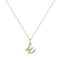 Copper 14K Gold Plated Simple Style Classic Style Plating Letter Pendant Necklace sku image 20