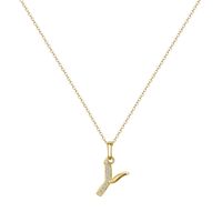Copper 14K Gold Plated Simple Style Classic Style Plating Letter Pendant Necklace sku image 22
