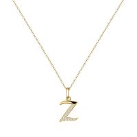 Copper 14K Gold Plated Simple Style Classic Style Plating Letter Pendant Necklace sku image 23