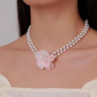 IG Style Sweet Flower Imitation Pearl Beaded Women's Necklace main image 3