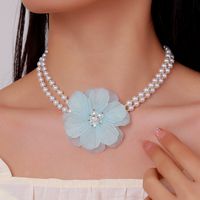 IG Style Sweet Flower Imitation Pearl Beaded Women's Necklace main image 7