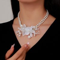 IG Style Sweet Flower Imitation Pearl Beaded Women's Necklace sku image 8