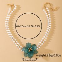 IG Style Sweet Flower Imitation Pearl Beaded Women's Necklace main image 2