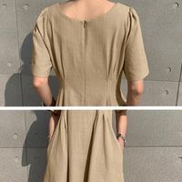 Frau Normales Kleid Einfacher Stil V-Ausschnitt Kurzarm Einfarbig Midi-Kleid Ferien Täglich main image 5