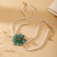 IG Style Sweet Flower Imitation Pearl Beaded Women's Necklace sku image 3