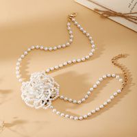 IG Style Sweet Flower Imitation Pearl Beaded Women's Necklace sku image 7