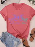 Women's T-shirt Short Sleeve T-Shirts Round Casual Butterfly main image 1