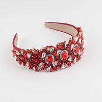 Women's Simple Style Color Block Rhinestone Inlay Rhinestones Hair Band sku image 8