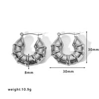 1 Paar Mode Einfarbig Überzug Rostfreier Stahl Vergoldet Ohrringe sku image 9