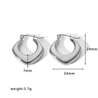 1 Pair Fashion Solid Color Plating Stainless Steel Gold Plated Earrings sku image 14