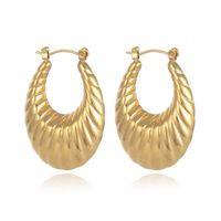 1 Pair Fashion Solid Color Plating Stainless Steel Gold Plated Earrings sku image 52