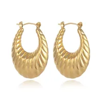 1 Pair Fashion Solid Color Plating Stainless Steel Gold Plated Earrings sku image 51