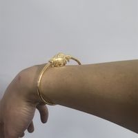 Copper Gold Plated Silver Plated Casual Simple Style Commute Polishing Hand Bangle main image 4
