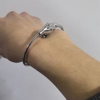 Copper Gold Plated Silver Plated Casual Simple Style Commute Polishing Hand Bangle main image 10
