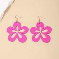 1 Piece IG Style Sweet Flower Hollow Out Alloy Drop Earrings main image 5