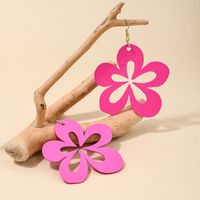 1 Piece IG Style Sweet Flower Hollow Out Alloy Drop Earrings main image 1
