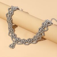 Elegant Simple Style Round Pearl Beaded Braid Women's Choker main image 9