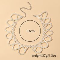 Elegant Simple Style Round Pearl Beaded Braid Women's Choker main image 3
