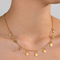 Cobre Chapados en oro de 18k Estilo Simple Estilo Clásico Enchapado Moneda Pulsera Collar sku image 1