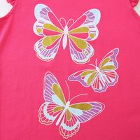 Cute Butterfly Printing Cotton Girls Clothing Sets main image 3