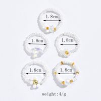 Wholesale Jewelry Simple Style Classic Style Flower Artificial Crystal Seed Bead Beaded Rings main image 7
