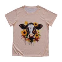 Frau T-Shirt Kurzarm T-Shirts Einfacher Stil Das Vieh main image 5