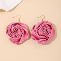 1 Pair Sweet Simple Style Flower Cloth Drop Earrings main image 4