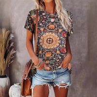 Femmes T-Shirt Manche Courte T-shirts Vacances Impression main image 6