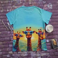 Women's T-shirt Short Sleeve T-Shirts Vacation Giraffe main image 4