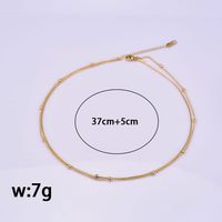 Titanium Steel 18K Gold Plated Elegant Simple Style Plating Solid Color Double Layer Necklaces main image 7