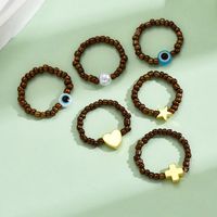 Wholesale Jewelry IG Style Simple Style Devil's Eye Star Heart Shape Beaded Rings main image 3