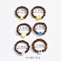 Wholesale Jewelry IG Style Simple Style Devil's Eye Star Heart Shape Beaded Rings main image 7