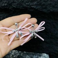 Sweet Special-Interest Design Ribbon Bowknot Pendant Ribbon Graceful And Fashionable Earrings Accessories main image 3