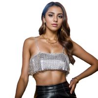 Women's Camisole Tank Tops Sequins Streetwear Solid Color main image 5