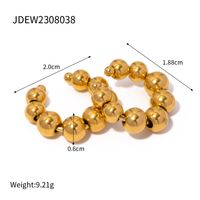 1 Pair Simple Style Solid Color Plating 304 Stainless Steel 18K Gold Plated Ear Cuffs main image 2