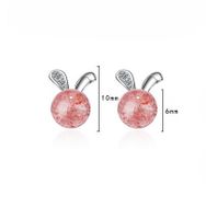 1 Pair Cute Sweet Rabbit Inlay Copper Crystal Zircon White Gold Plated Ear Studs main image 2
