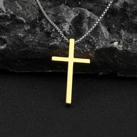 Wholesale Jewelry Hip-Hop Cross Zinc Alloy Gold Plated Plating Pendant Necklace main image 3