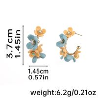 1 Pair Vacation Flower Plating Copper 14K Gold Plated Ear Studs sku image 2