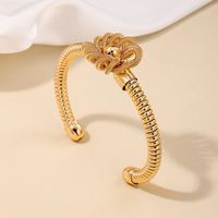 Simple Style Classic Style Solid Color Zinc Alloy Women's Bangle main image 3