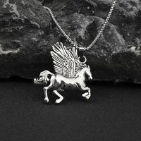 Hip Hop Cheval Alliage De Zinc Placage Incruster Hommes Pendentif main image 1