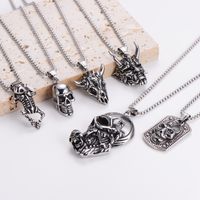 Retro Punk Commute Animal Skull 304 Stainless Steel Women's Pendant Necklace main image 10