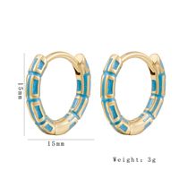 1 Pair Casual Simple Style Commute Circle Round Painted Copper Gold Plated Earrings main image 2