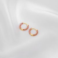 1 Pair Casual Simple Style Commute Circle Round Painted Copper Gold Plated Earrings main image 6