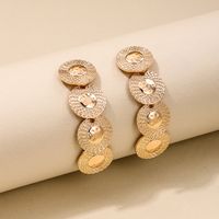 1 Piece Simple Style Classic Style Round Zinc Alloy Drop Earrings main image 2