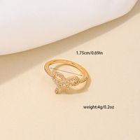 Simple Style Classic Style Bow Knot Alloy Plating Inlay Rhinestones Women's Rings main image 7