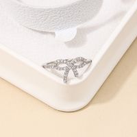 Simple Style Classic Style Bow Knot Alloy Plating Inlay Rhinestones Women's Rings sku image 2
