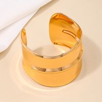 Simple Style Classic Style Solid Color Zinc Alloy Hollow Out Women's Bangle main image 3