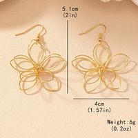 1 Pair IG Style Elegant Lady Flower Iron Drop Earrings main image 2