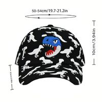 Boy'S Hip-Hop Rock Dinosaur Embroidery Curved Eaves Baseball Cap main image 3